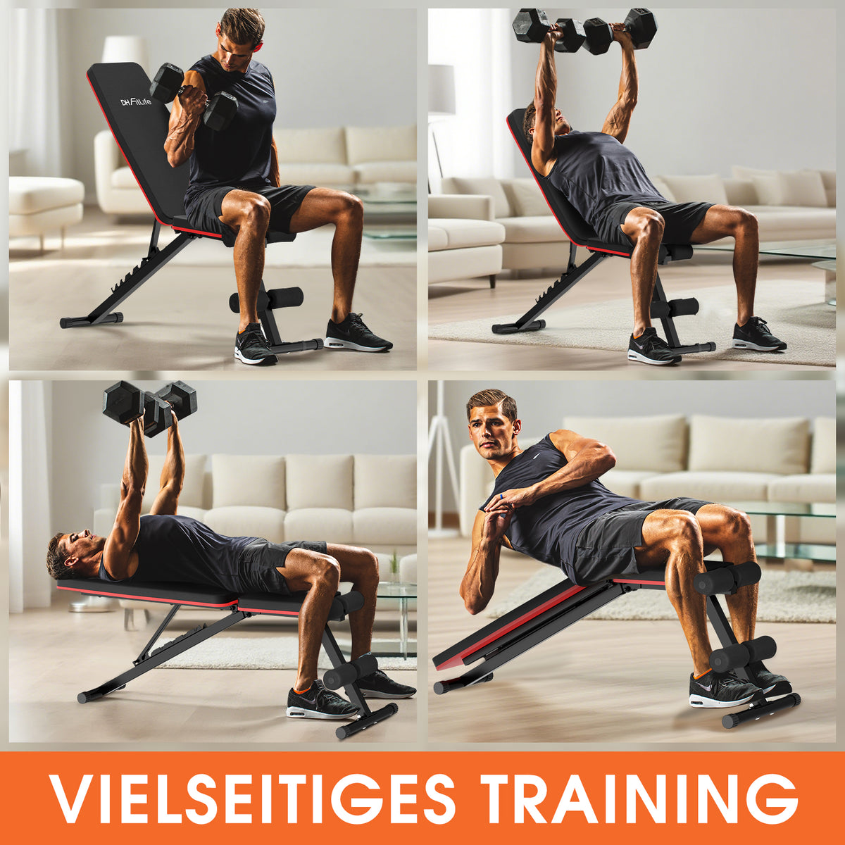Gymrex Hantelbank Schrägbank Fitnessbank Trainingsbank Bis 100 Kg Einstellbar 90 180 S0y5i01f