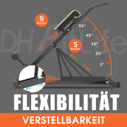 DH Fitlife 5-in-1 Rückenstrecker & Bauchmuskeltrainer – Klappbarer Roman Chair, Verstellbar, Multifunktionale Hantelbank für Zuhause