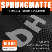 DH FitLife Fitness Indoor Trampolin klappbar ohne Installation | Ø121cm 48 Zoll Trampoline | Tragfähigkeit 150 KG | 3 verstellbare Handgriffstufen | Stabiler und leiser für Kinder u. Erwachsene