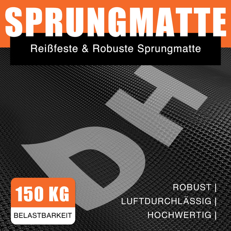 DH FitLife Fitness Indoor Trampolin klappbar ohne Installation | Ø121cm 48 Zoll Trampoline | Tragfähigkeit 150 KG | 3 verstellbare Handgriffstufen | Stabiler und leiser für Kinder u. Erwachsene