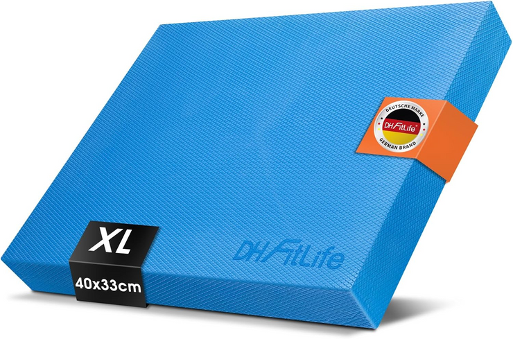 DH Fitlife Premium Balance Pad – Ideal für Gleichgewichtstraining, Yoga & Pilates | Stabilitätskissen für Physiotherapie & Fitness BLUE XXL