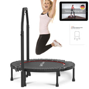 DH Fitlife Klappbares Fitness Trampolin, 4 Verstellbare Handgriffe, Leise und Stabil für Kinder & Erwachsene