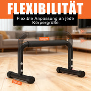 DH FitLife Verstellbare Bars (30-35cm) für Calisthenics | 2 Stufige Liegestützgriffe & Parallettes