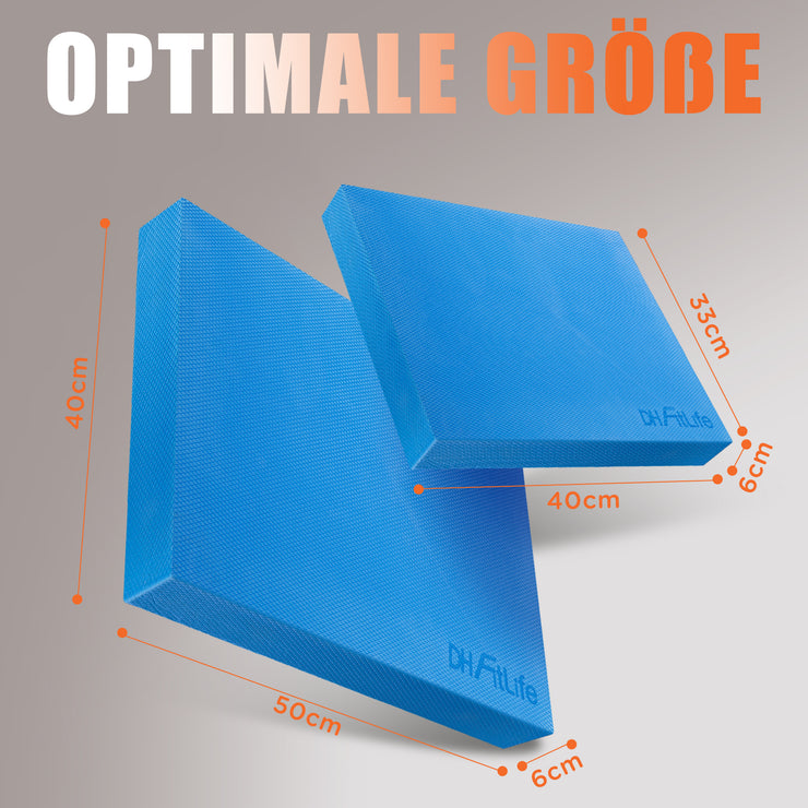 Premium Balance Pad – Ideal für Gleichgewichtstraining, Yoga & Pilates | Stabilitätskissen für Physiotherapie & Fitness BLUE XXL