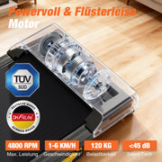 DH FitLife Walking Pad TÜV geprüft 1-6km/h mit 6% Steigung