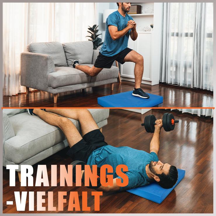 Premium Balance Pad – Ideal für Gleichgewichtstraining, Yoga & Pilates | Stabilitätskissen für Physiotherapie & Fitness BLUE XXL