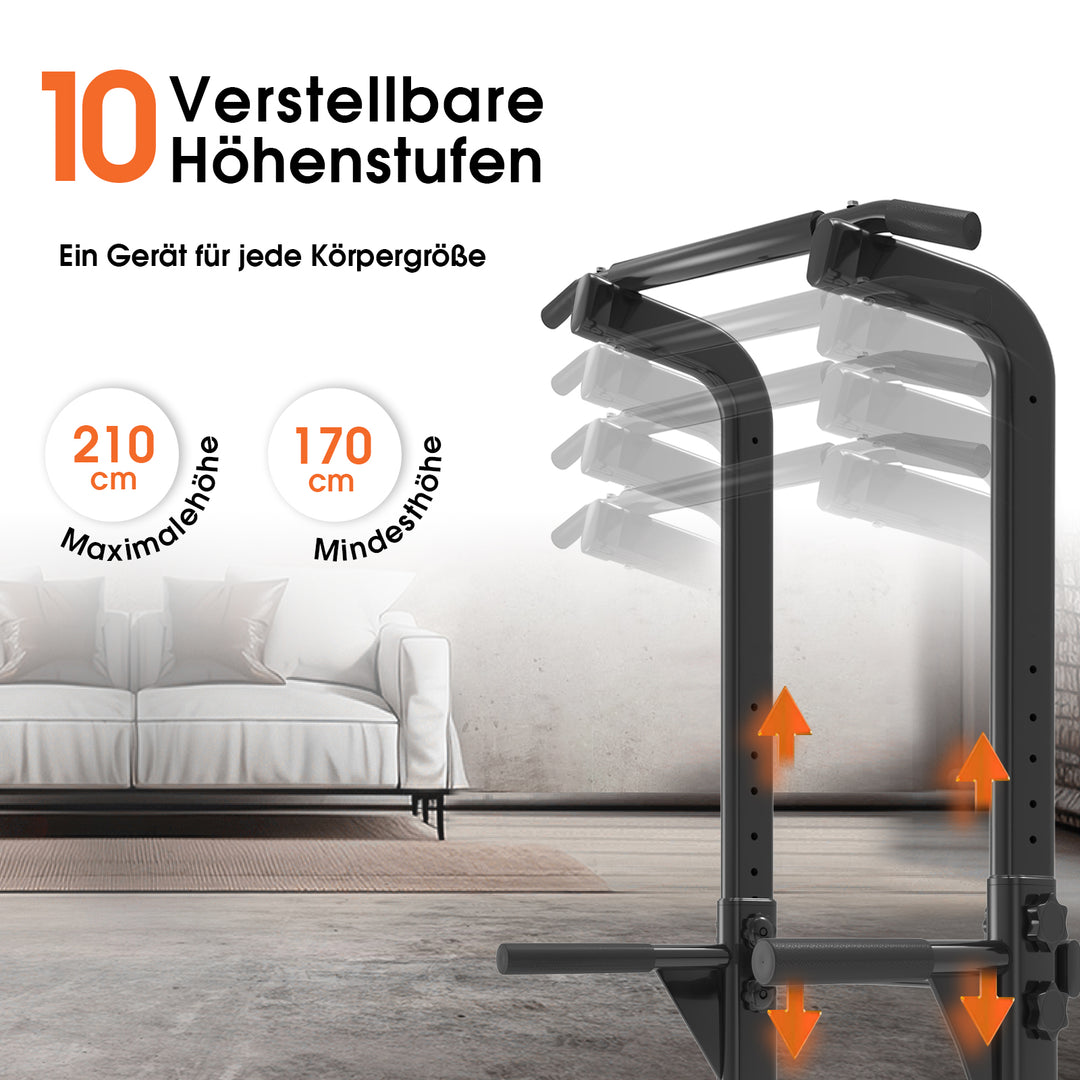 Barre Parallele DH FitLife Regolabili - Dip Station Per Calisthenics, 80-90 Cm, Carico 200 Kg - Foto 7