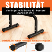 DH FitLife Verstellbare Bars (30-35cm) für Calisthenics | 2 Stufige Liegestützgriffe & Parallettes