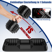 DH FitLife 25kg verstellbare Hanteln 4 bis 25 KG mit 10 Gewichtsstufen, Kurzhanteln Hanteln Set mit Hantelscheiben, Variable Gewichte 10 in 1