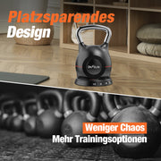 DH FitLife 7-in-1 Verstellbare Kettlebell Set (1.5-10kg)Kugelhantel mit 7 Gewichtstufen|Kurzhanteln für Heimtraining & Fitness