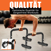 DH FitLife Verstellbare Bars (30-35cm) für Calisthenics | 2 Stufige Liegestützgriffe & Parallettes