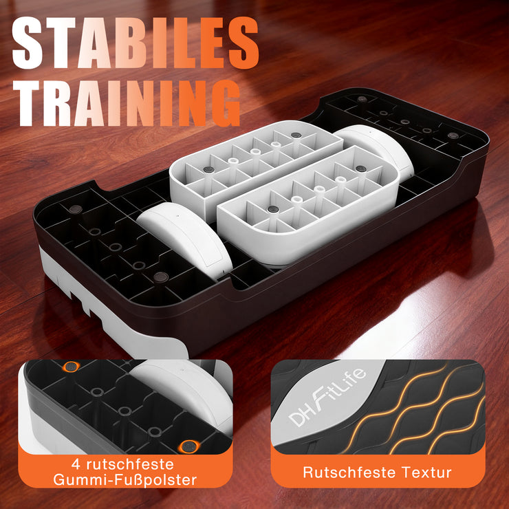 DH FitLife Stepper Für Zuhause | Verstellbares Steppbrett 10/15 cm | Aerobic Stepper & Step Up Brett
