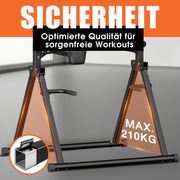 DH FitLife Faltbar Power Tower Dip Station bis 210kg | Klimmzugstange Freistehend mit Dip Barren u. Rückentrainer | Kraftstation Kraftturm | Fitness Station | Power Rack for Home Gym