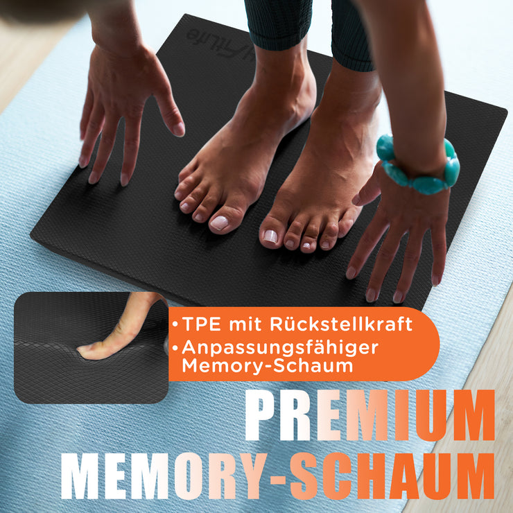 DH Fitlife Premium Balance Pad – Ideal für Gleichgewichtstraining, Yoga & Pilates | Stabilitätskissen für Physiotherapie & Fitness BLACK XL