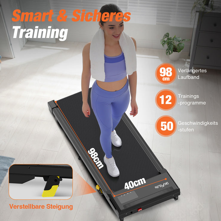 DH FitLife Walking Pad TÜV geprüft 1-6km/h mit 6% Steigung