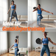 DH FitLife 7-in-1 Verstellbare Kettlebell Set (1.5-10kg)Kugelhantel mit 7 Gewichtstufen|Kurzhanteln für Heimtraining & Fitness