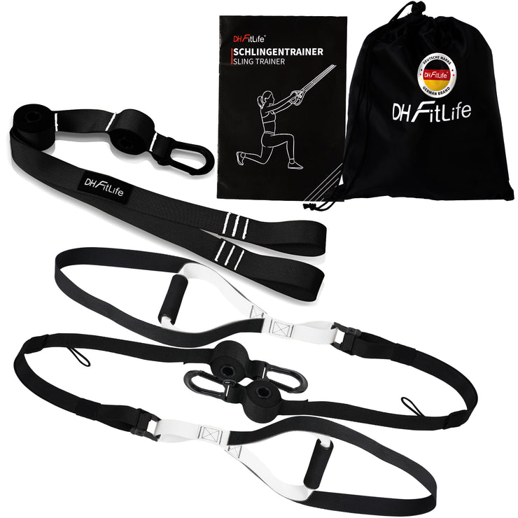 DH-FitLife Schlingentrainer, Sling Trainer Set für Krafttraining und Ganzkörpertraining